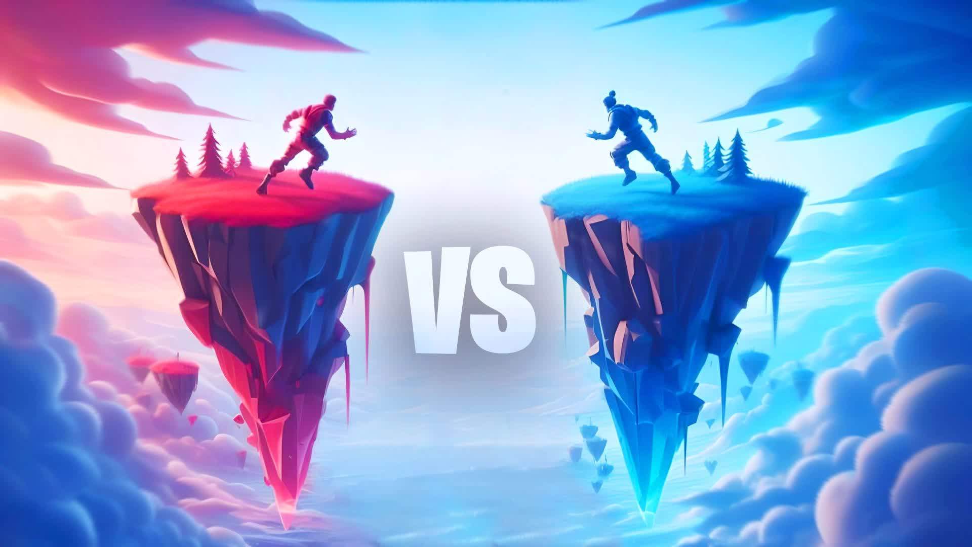 🔴Floating Island Red VS Blue🔵