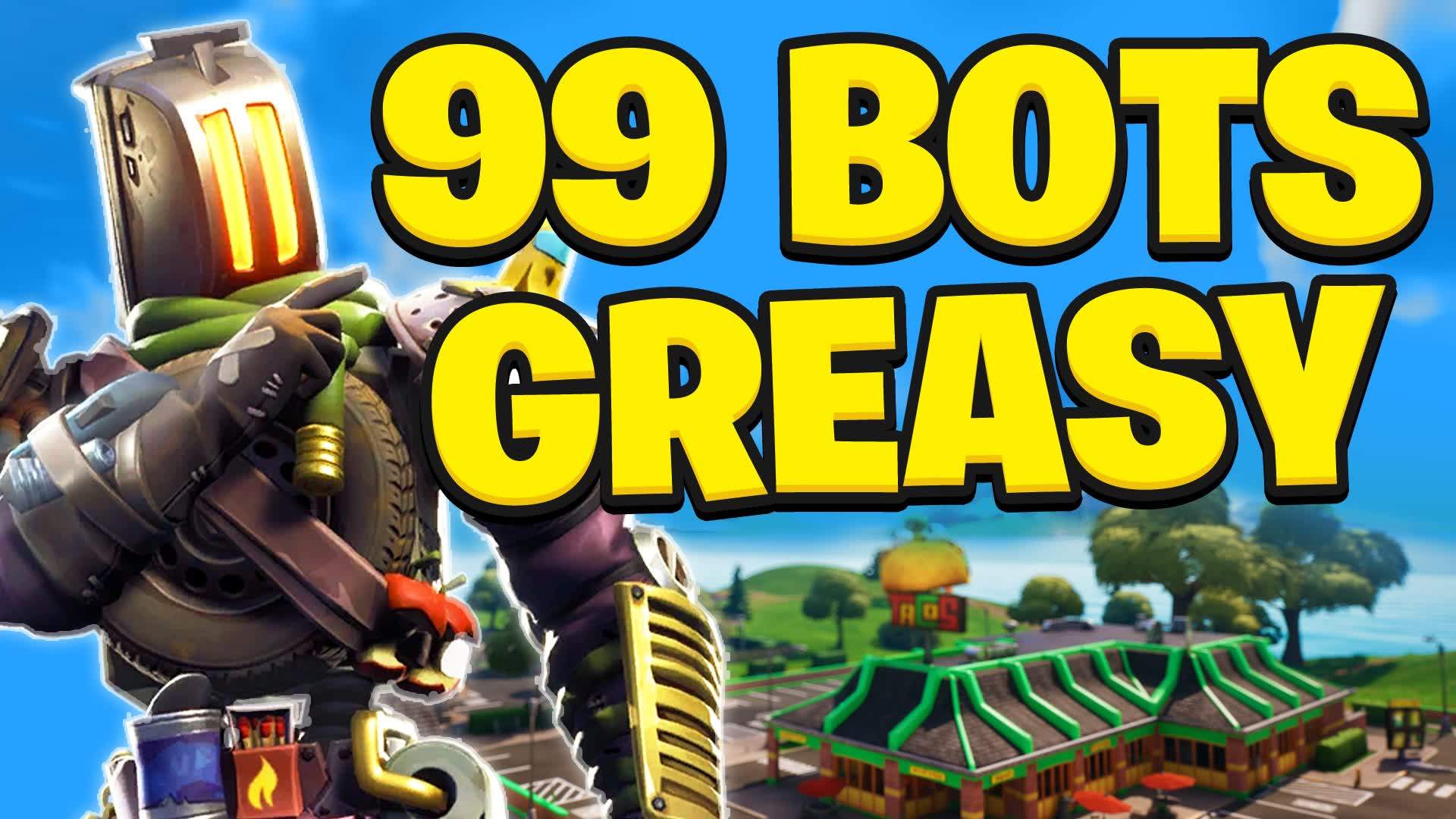 99 BOTS Greasy Grove AI Bot Royale Fortnite Creative Map Code 