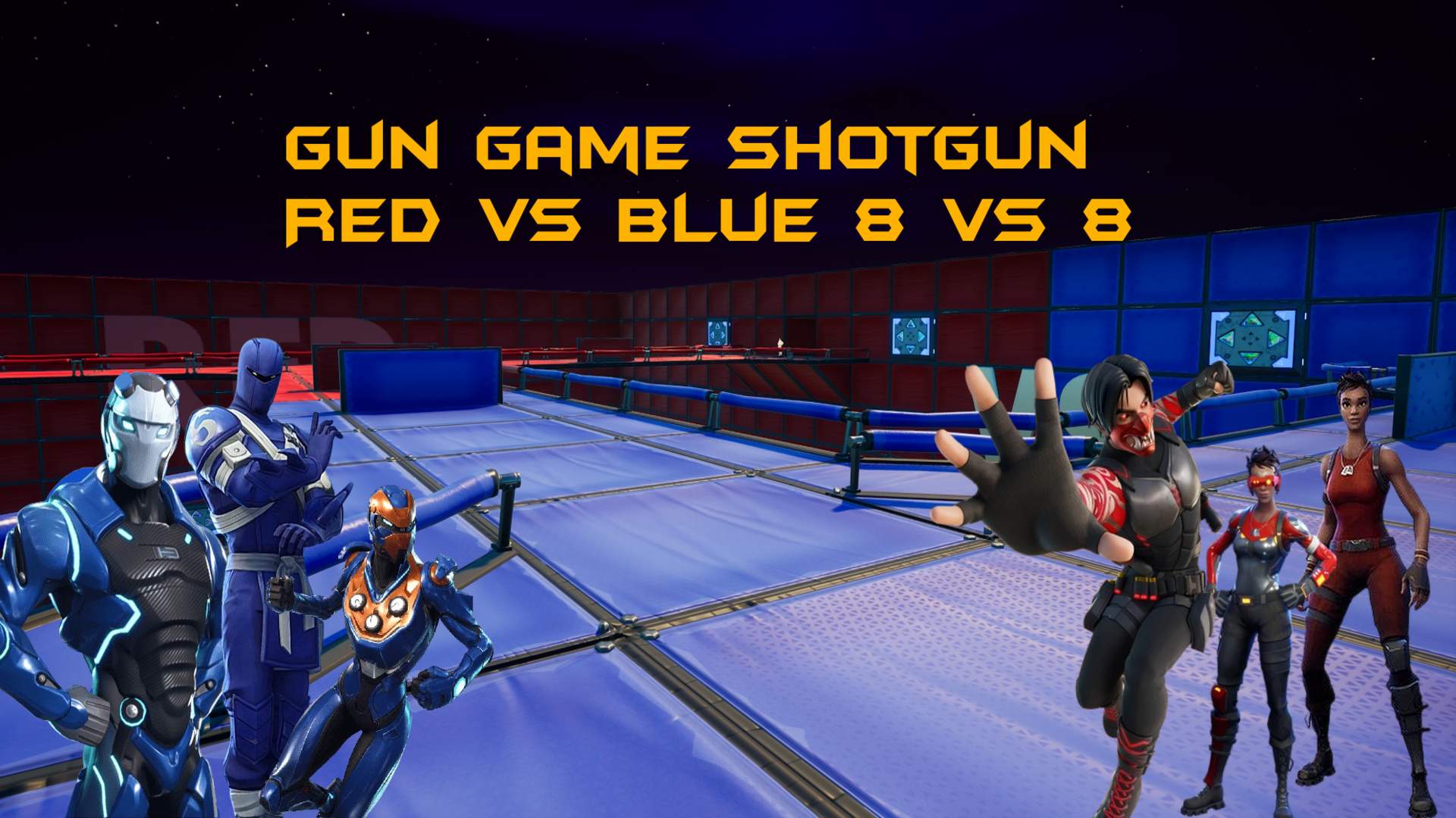 🔴Gun Game Shotgun Red VS Blue 8 VS 8🔵