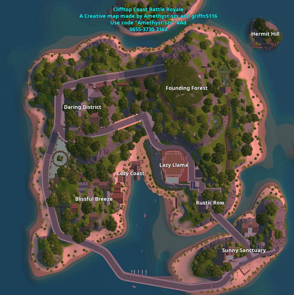 SEASIDE ROAD RACE TRACK - Fortnite Creative Map Code - Dropnite