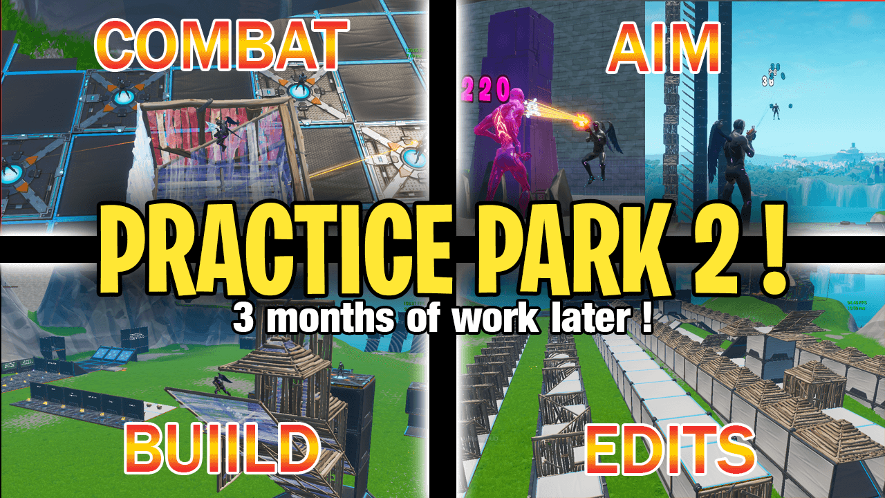 practice park 2 train build aim edit - fortnite train building