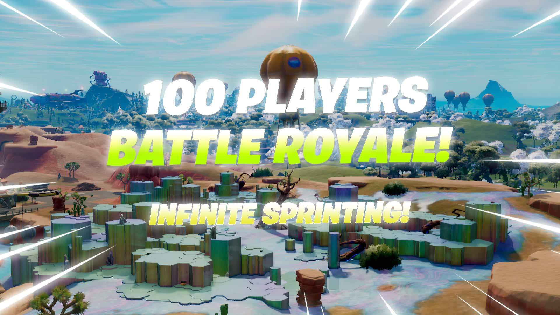 100 Players BR (Infinite Sprinting)🏃🏻‍