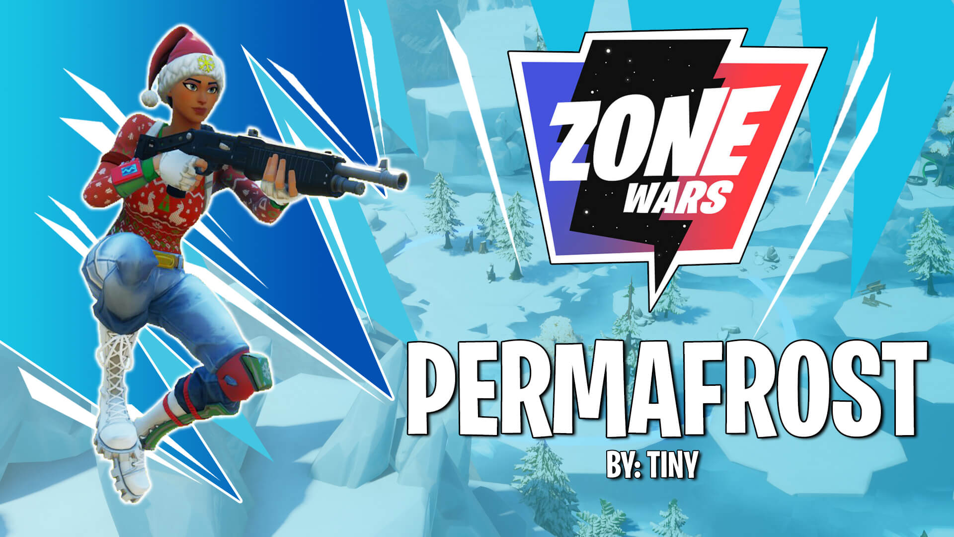ZONE WARS: PERMAFROST by TINY Fortnite Creative Map Code. 