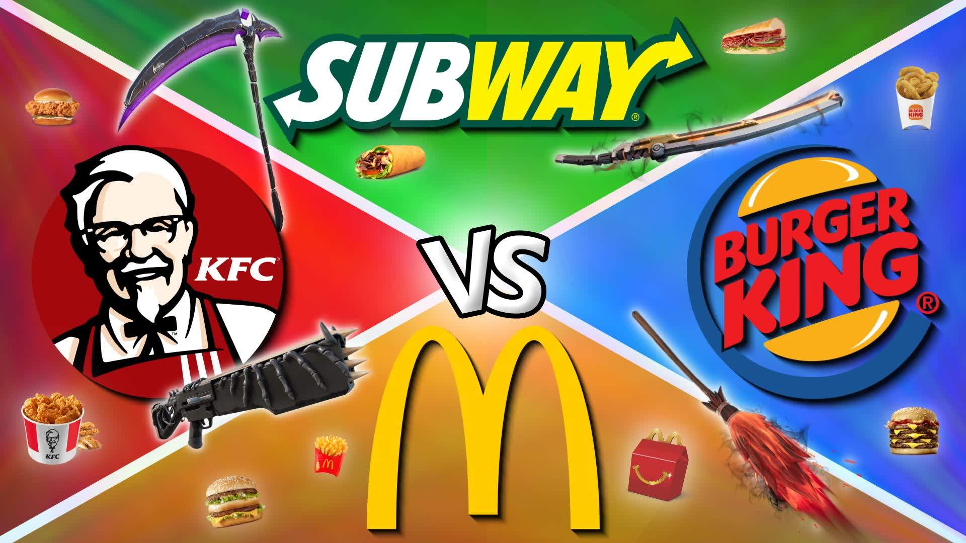 MCDONALD VS KFC VS SUBWAY VS BURGER KING