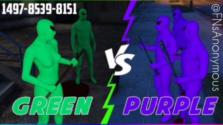 GREEN VS PURPLE