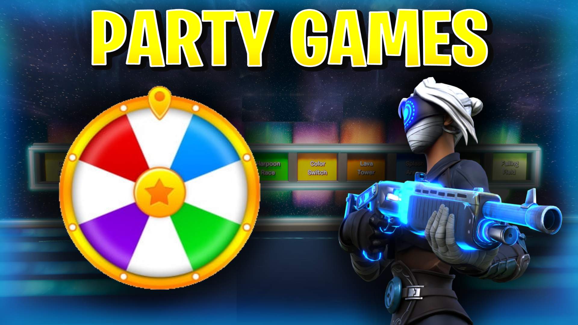 GALAXY PARTY 10 MINIGAMES - Fortnite Creative Map Code - Dropnite