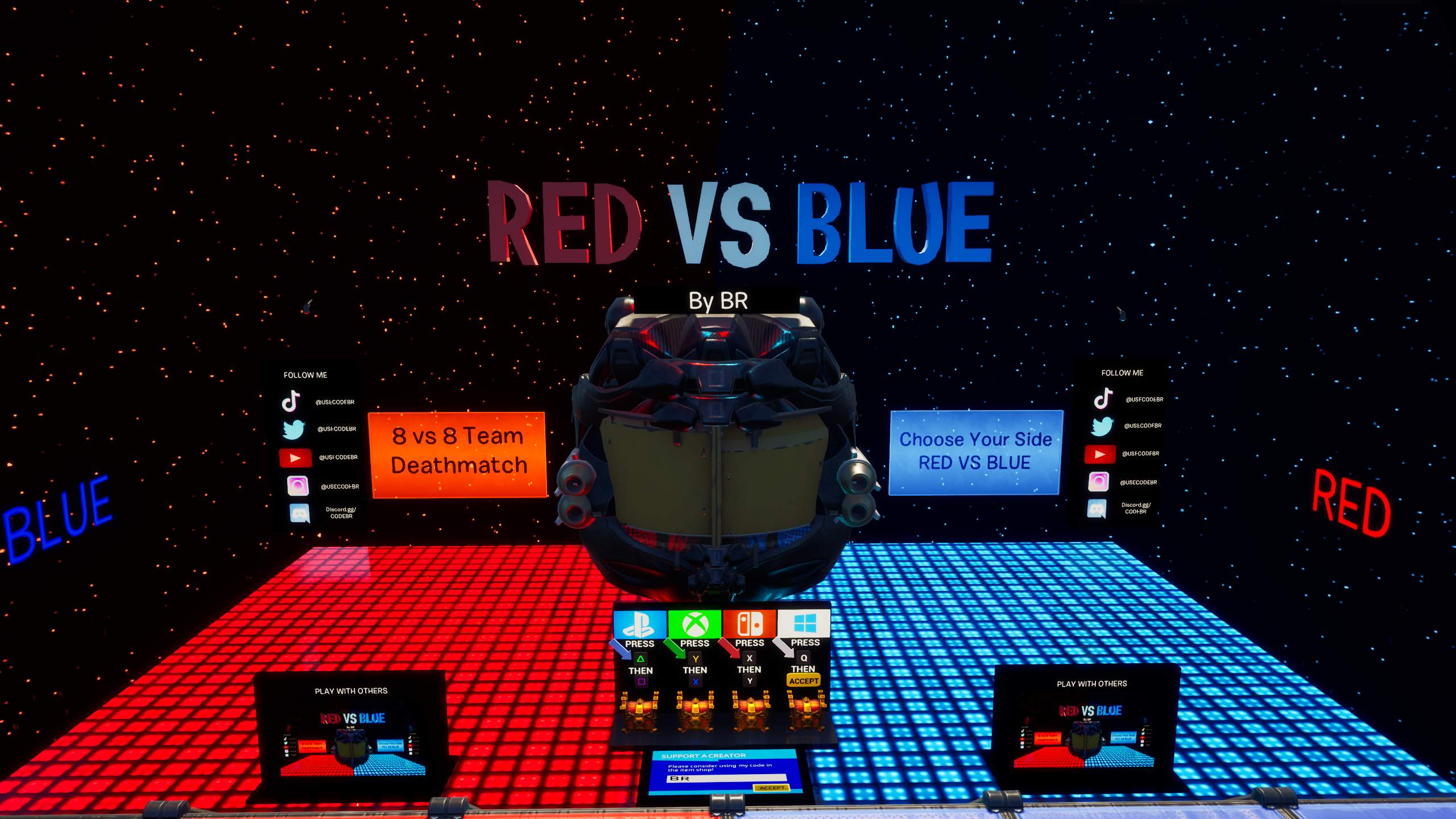💯 8V8 RED VS BLUE GO GOATED  الخارقة ↓ image 2