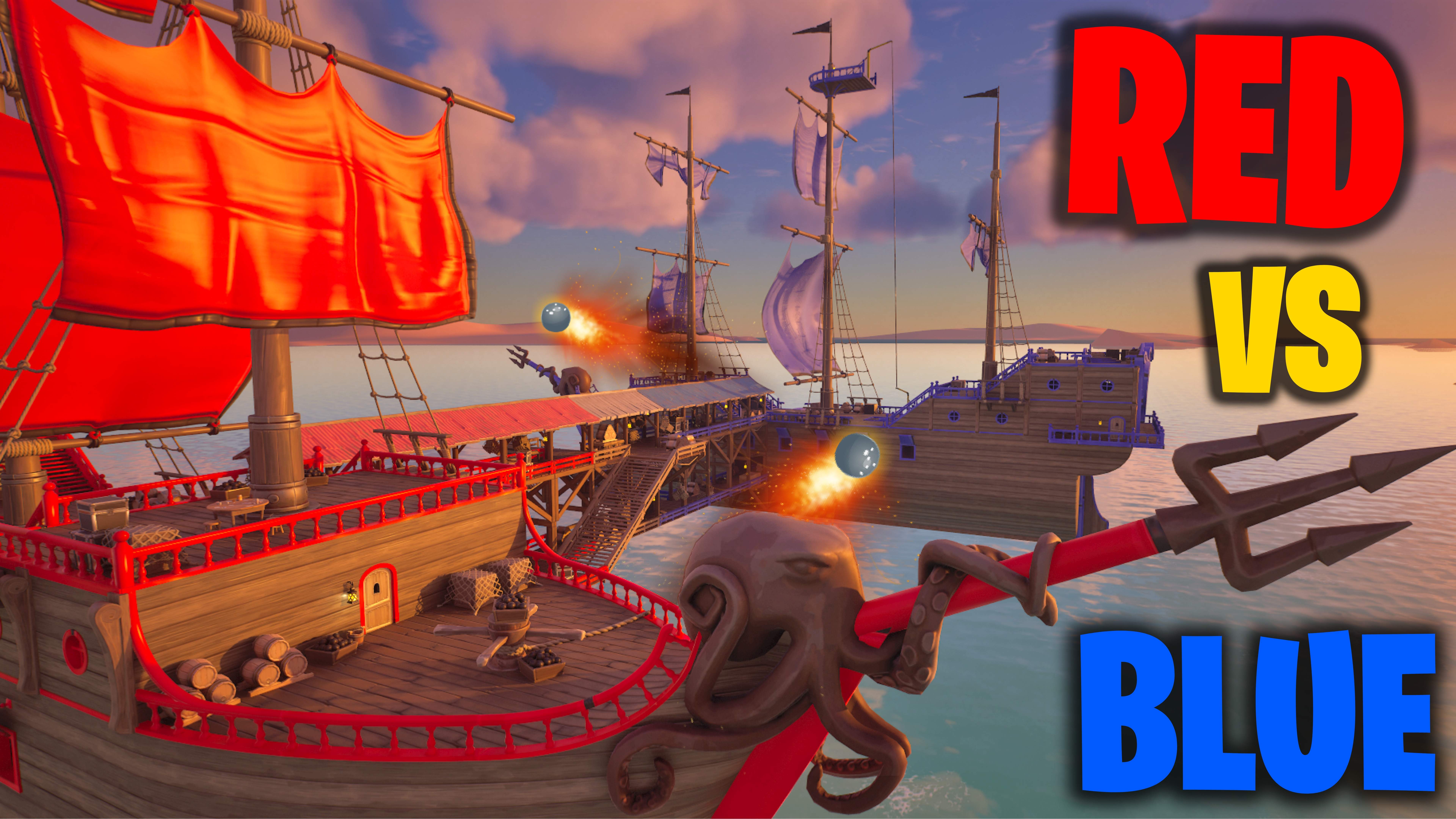 Pirate Ship TDM - Red vs Blue