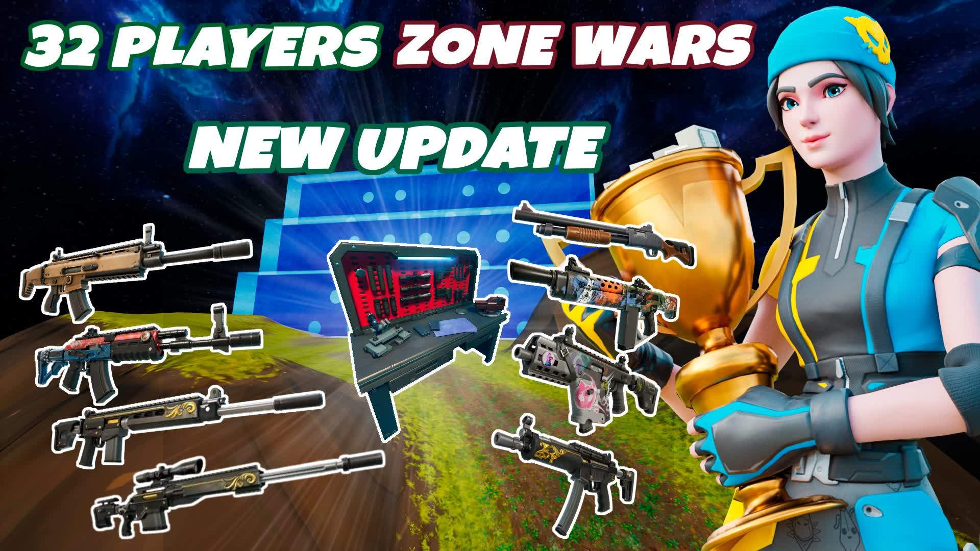 32 PLAYERS ZONE WARS | FNCH