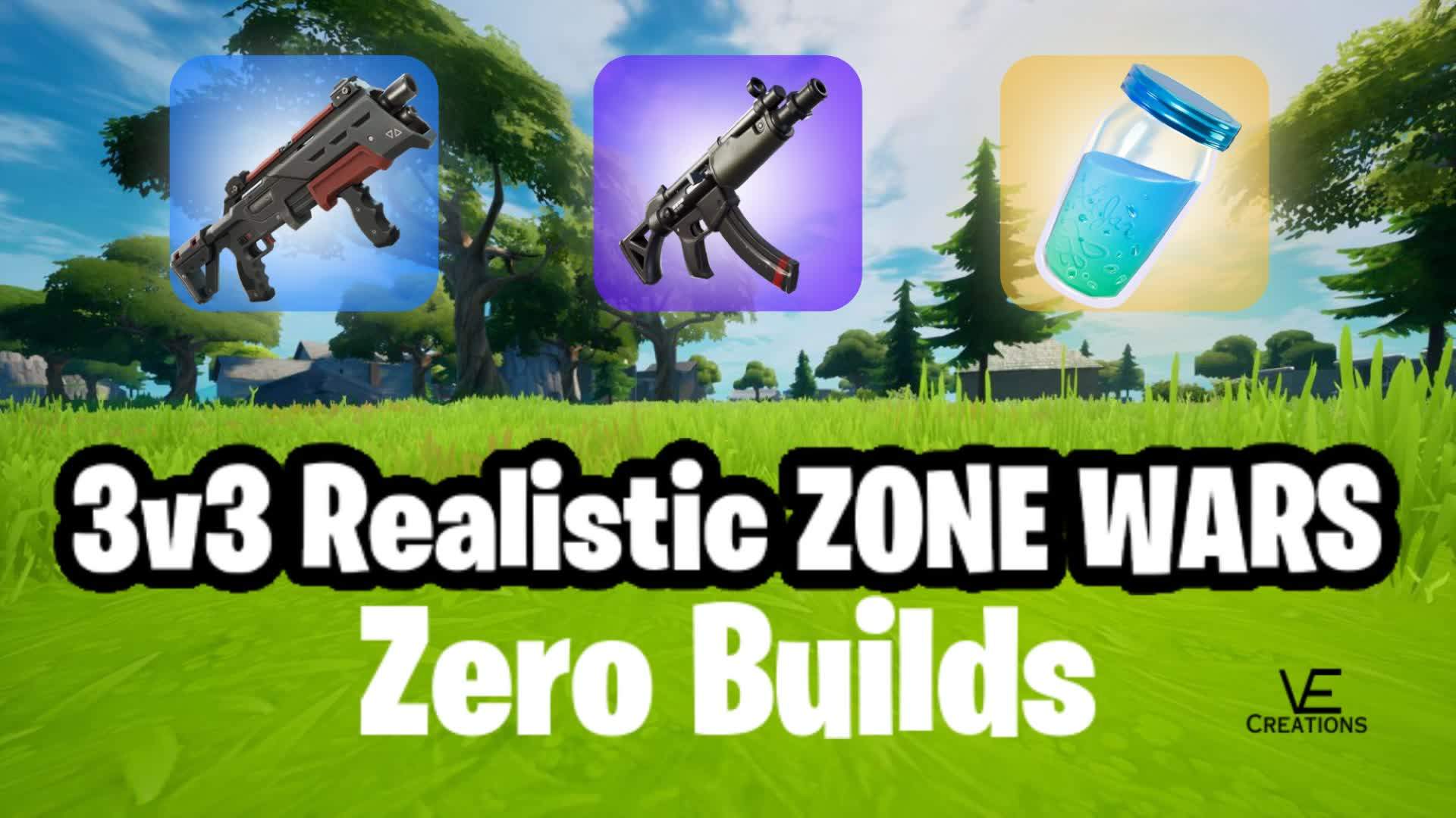 Realistic Zero-Build Zone Wars