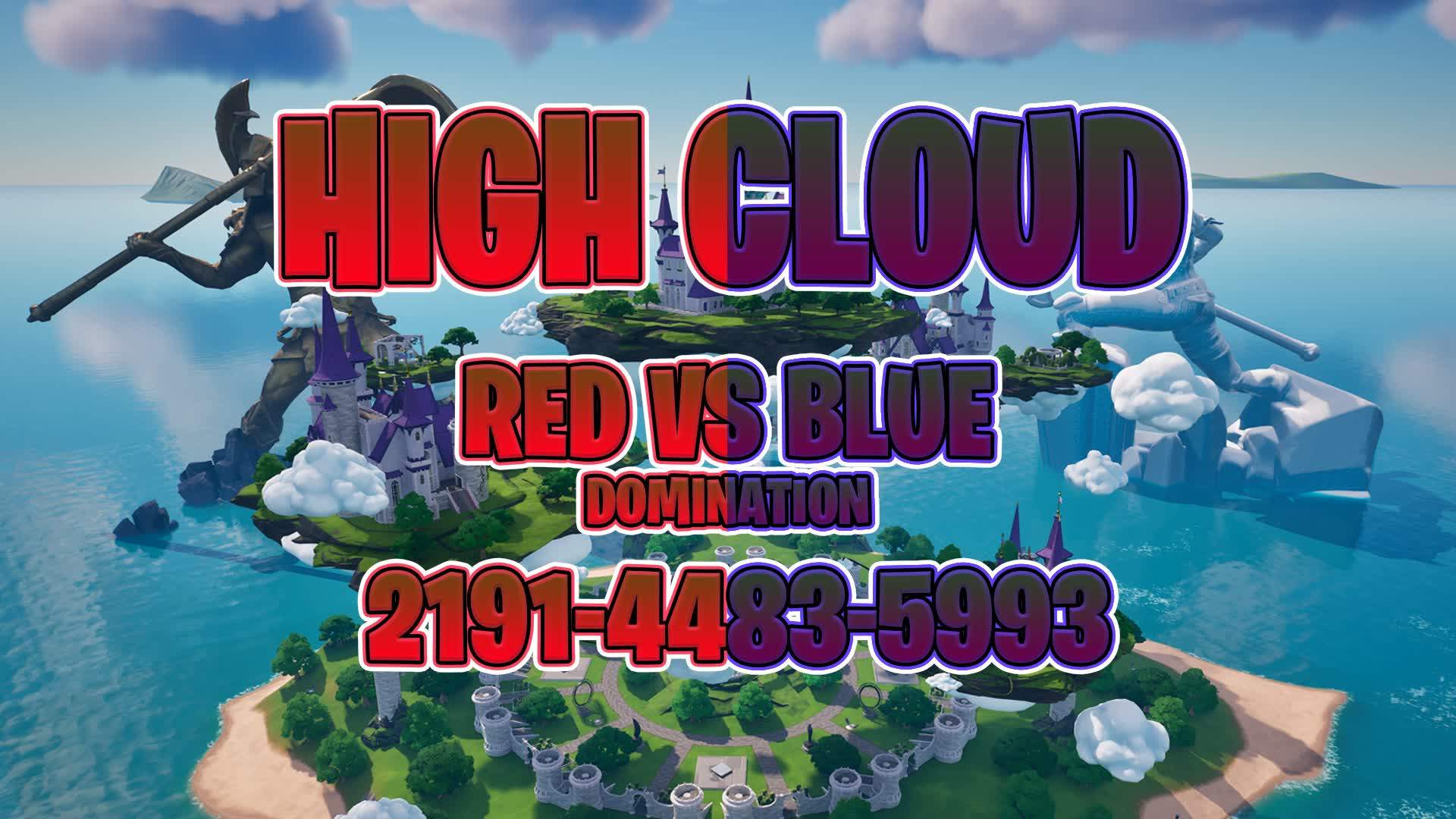 OBA High Cloud 25 Vs 25 Domination Fortnite Creative Map Code 