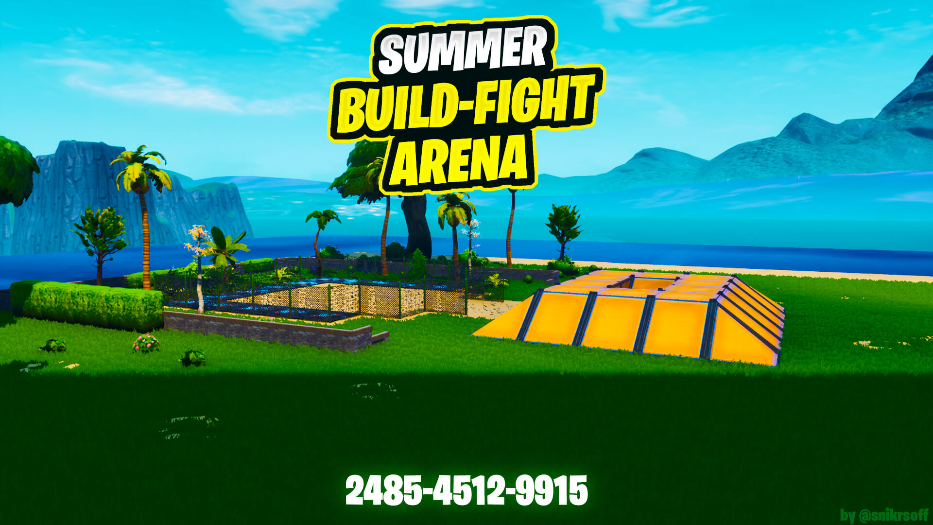 Summer Build Fight Arena Fortnite Creative Warm Up And Ffa Map Code