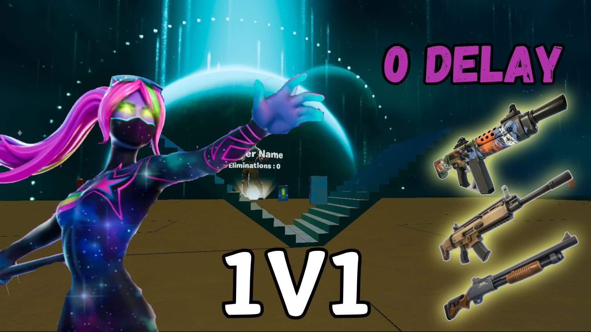 1v1 SPACE BUILD FIGHTS 👽 (0 DELAY)