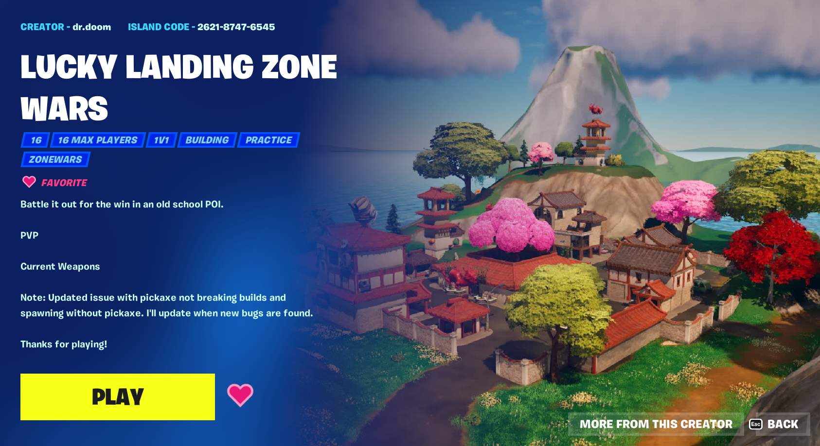 Lucky Landing Zone Wars - Fortnite Creative Zone Wars and Map Code