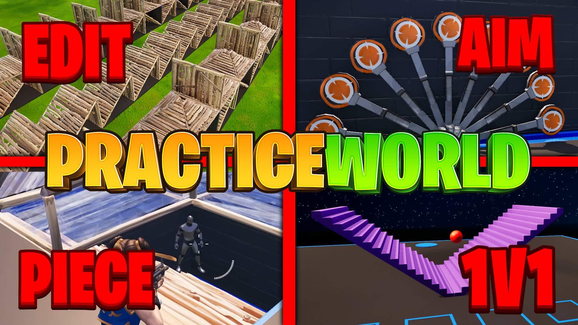 Practice World 🌎 Piece 🧩 Edit 📝 Aim🎯