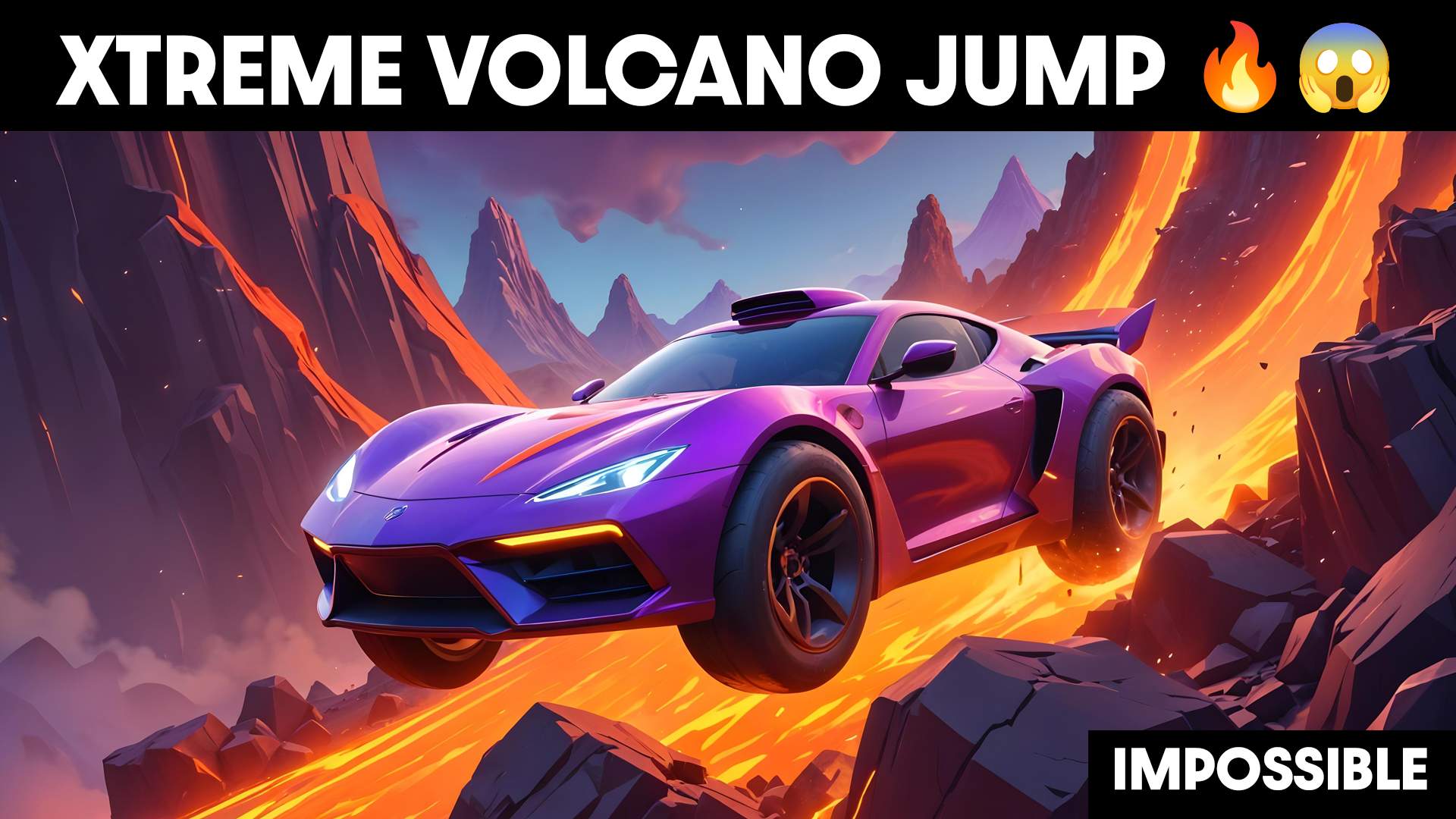 CARS VOLCANO JUMP😱 - survival mega ramp image 2