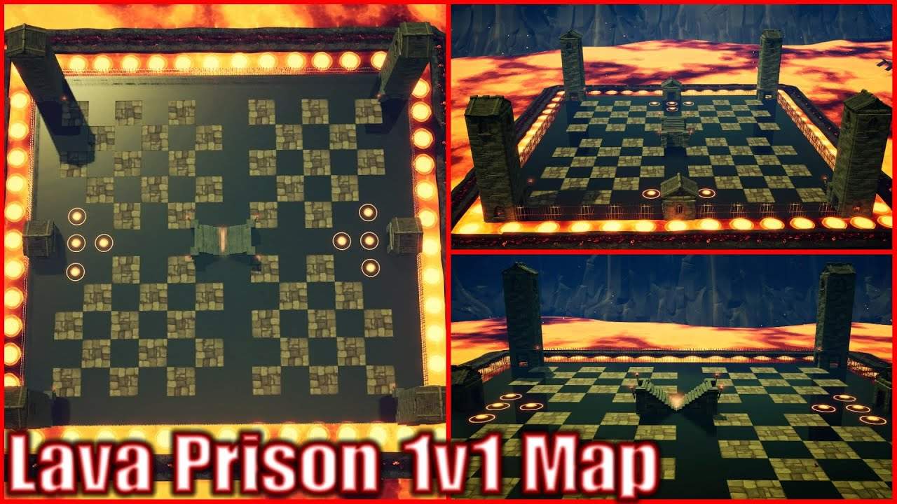 VOLCANO PRISON 1V1 MAP