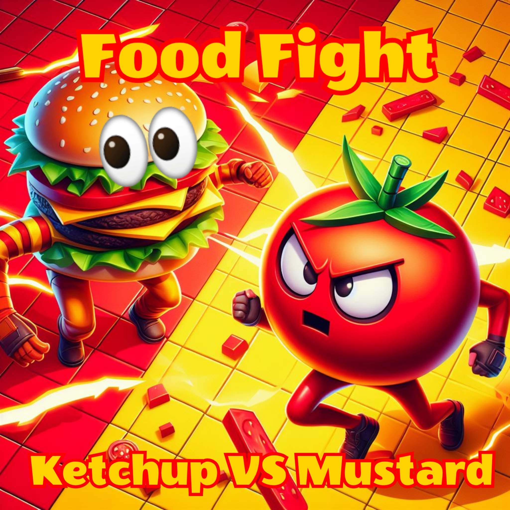 Food Fight Ketchup VS Mustard