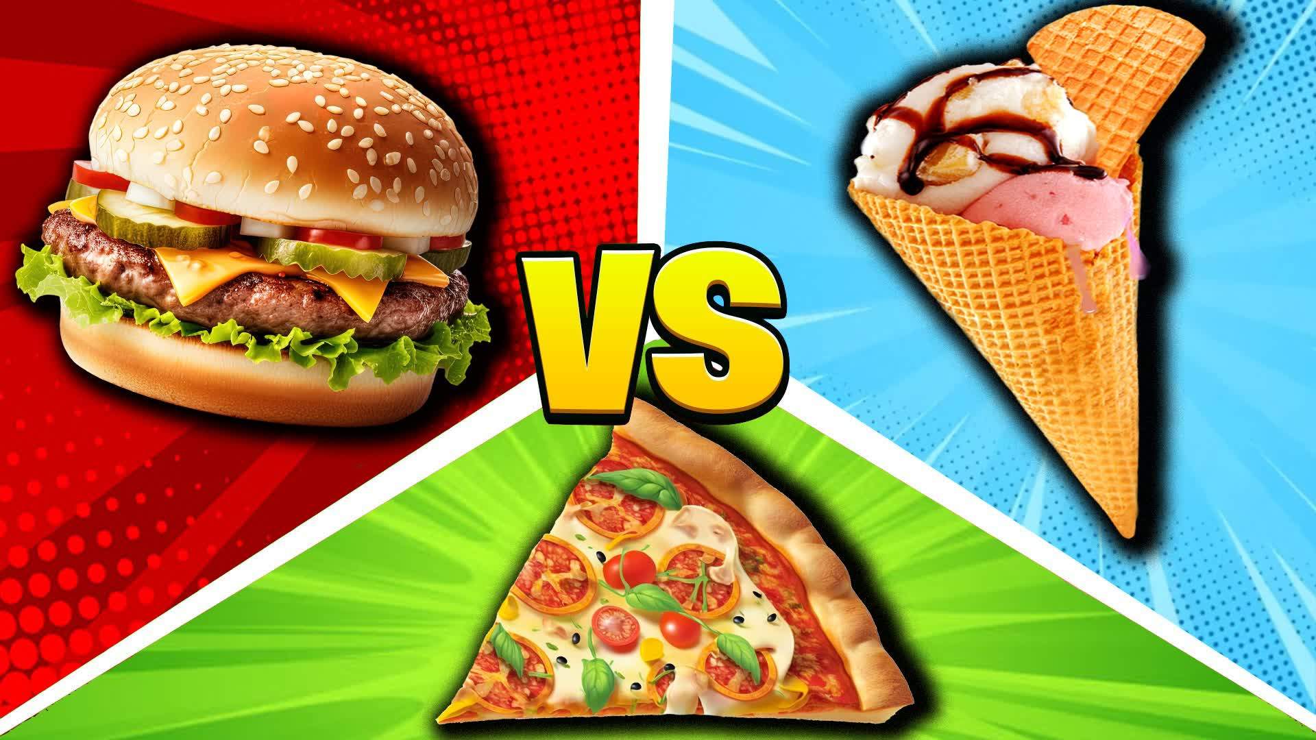 🆕 Burger VS Pizza VS Ice Cream 🍔🍦🍕
