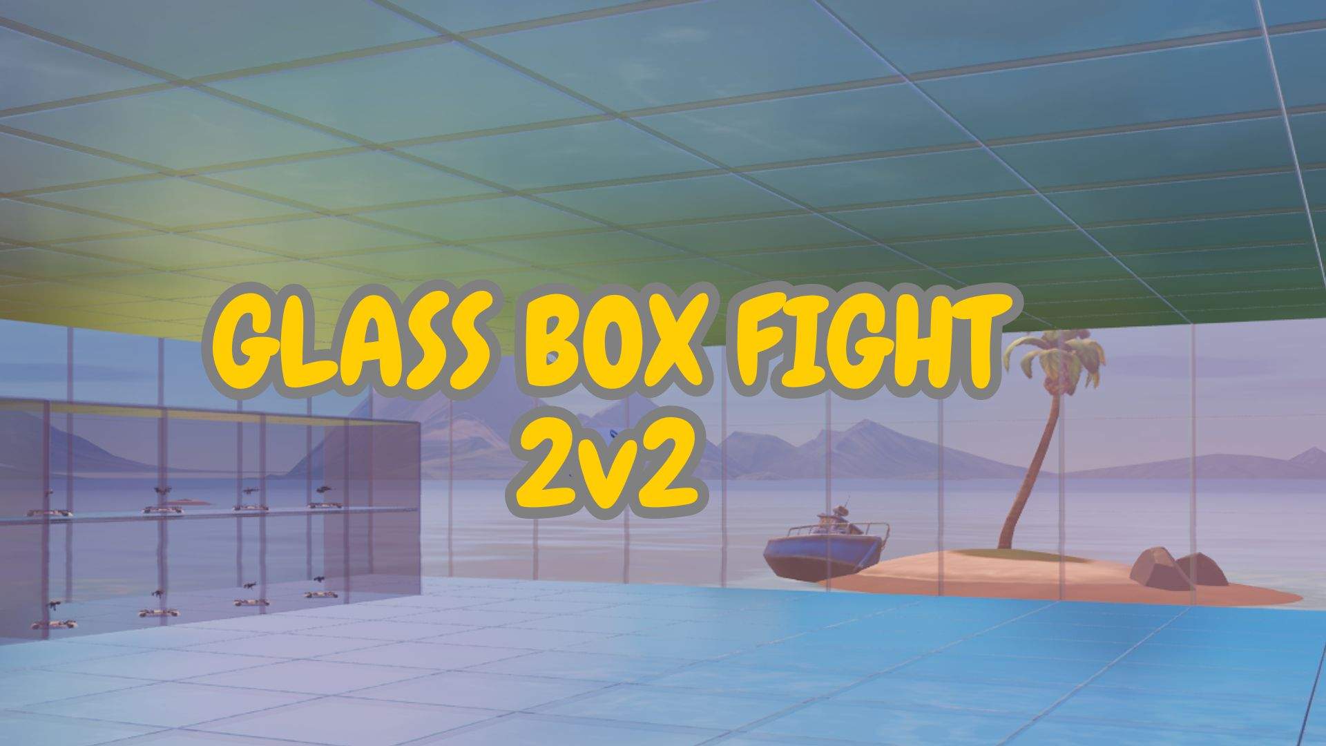 GLASS BOX FIGHT 2v2 ISLAND NEW WEAPONS!