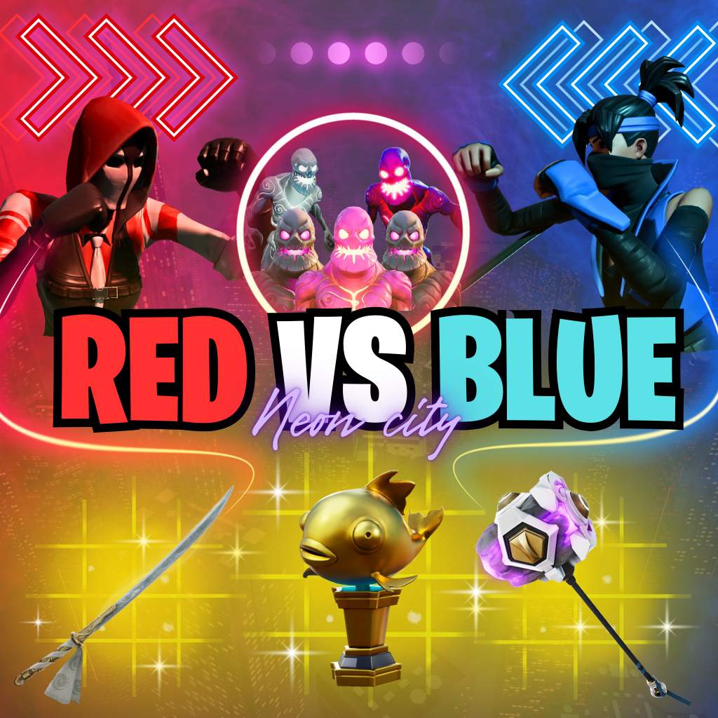 ULTIMATE 🔴Red vs Blue🔵 : Neon City image 2