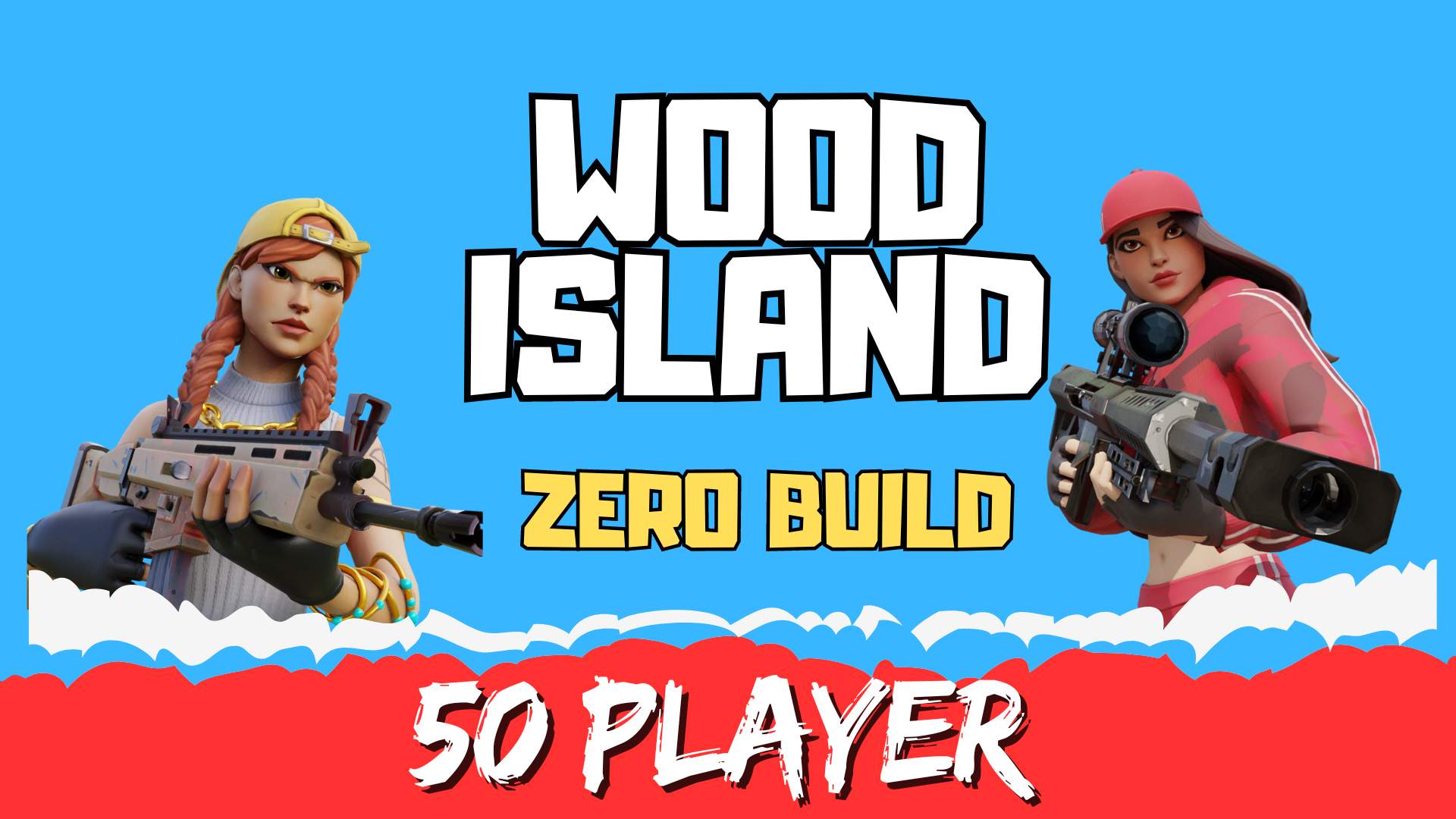 50 PLAYER WOOD ISLAND (Zero Build)