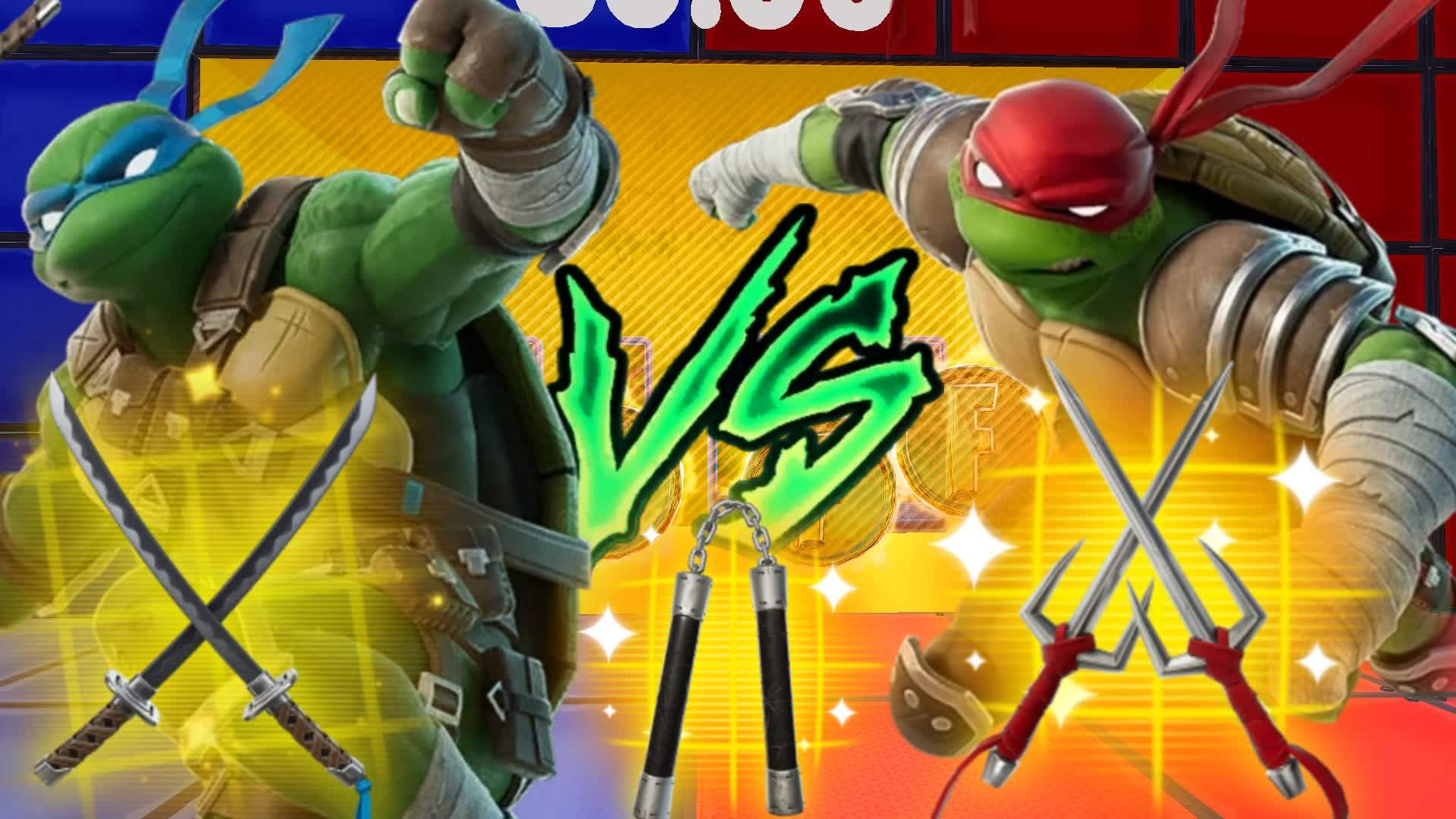 TMNT RAPHAEL VS LEONARDO🔴 🔵RED VS BLUE