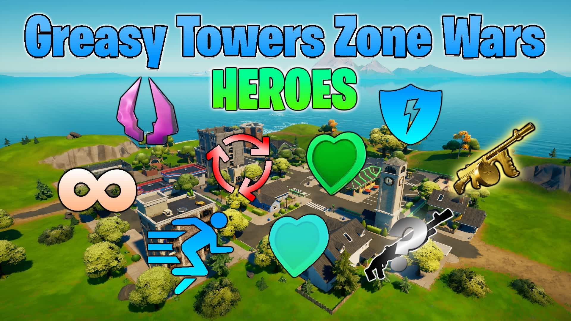 Greasy Towers Heroes Zone Wars