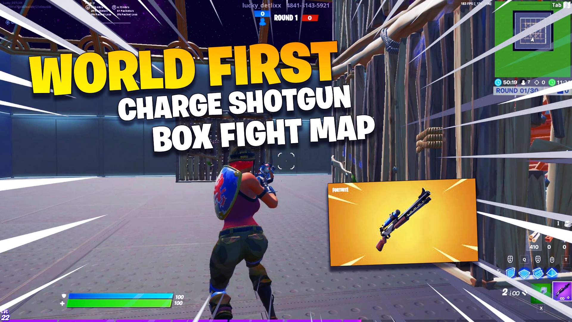 Updated Charge Shotgun Fortnite Creative Box Fights And 1v1 Map Code