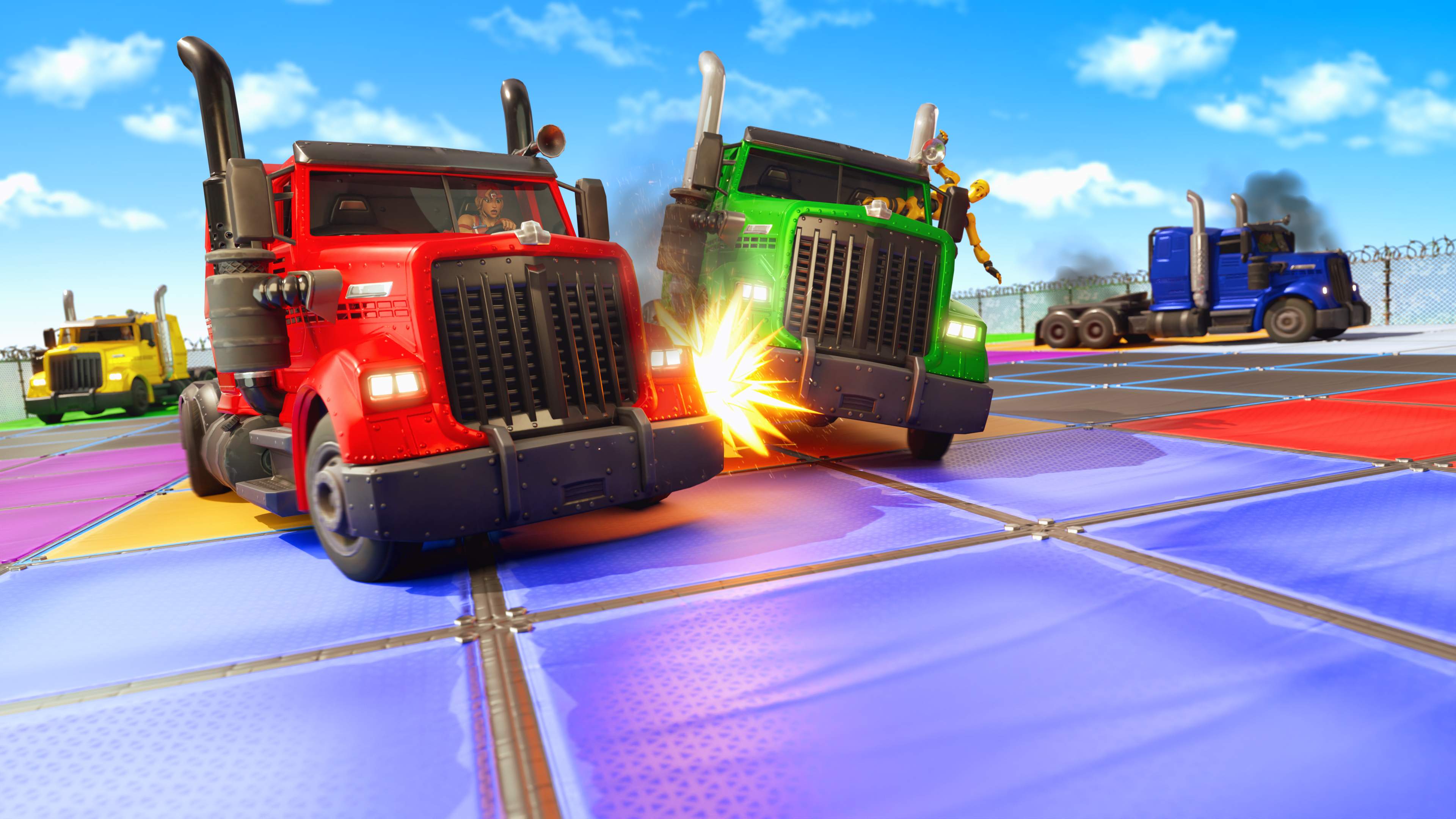 RACE 🚚TRUCKS VS CARS🚗 - Fortnite Creative Map Code - Dropnite