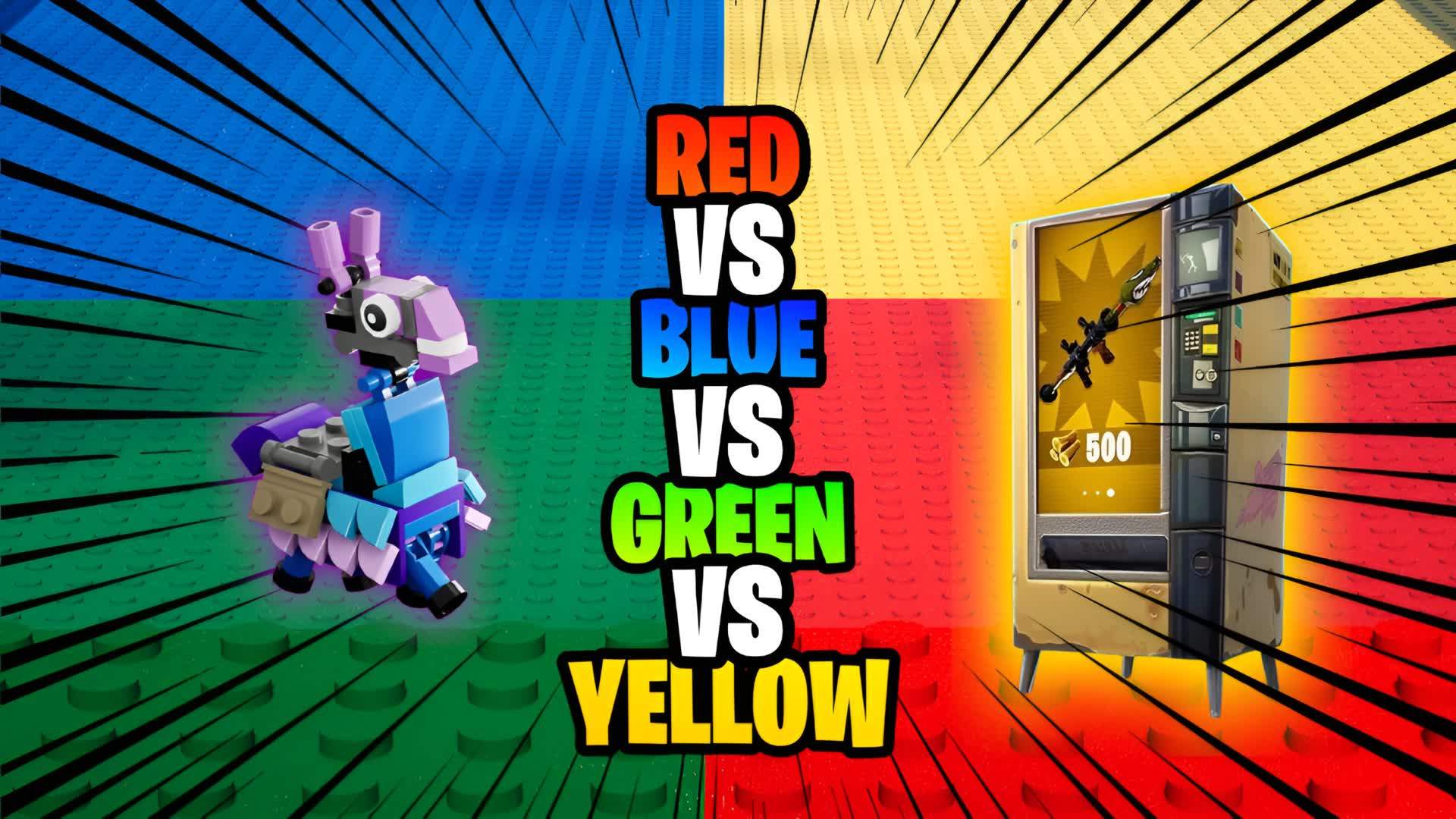 🔴🔵RED vs BLUE vs GREEN vs YELLOW🟢🟡