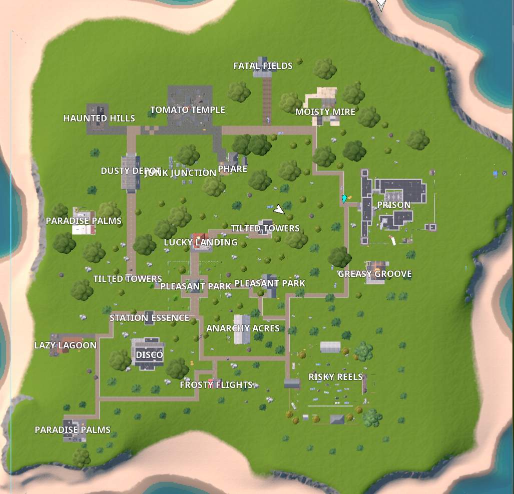 Fortnite Map With Names