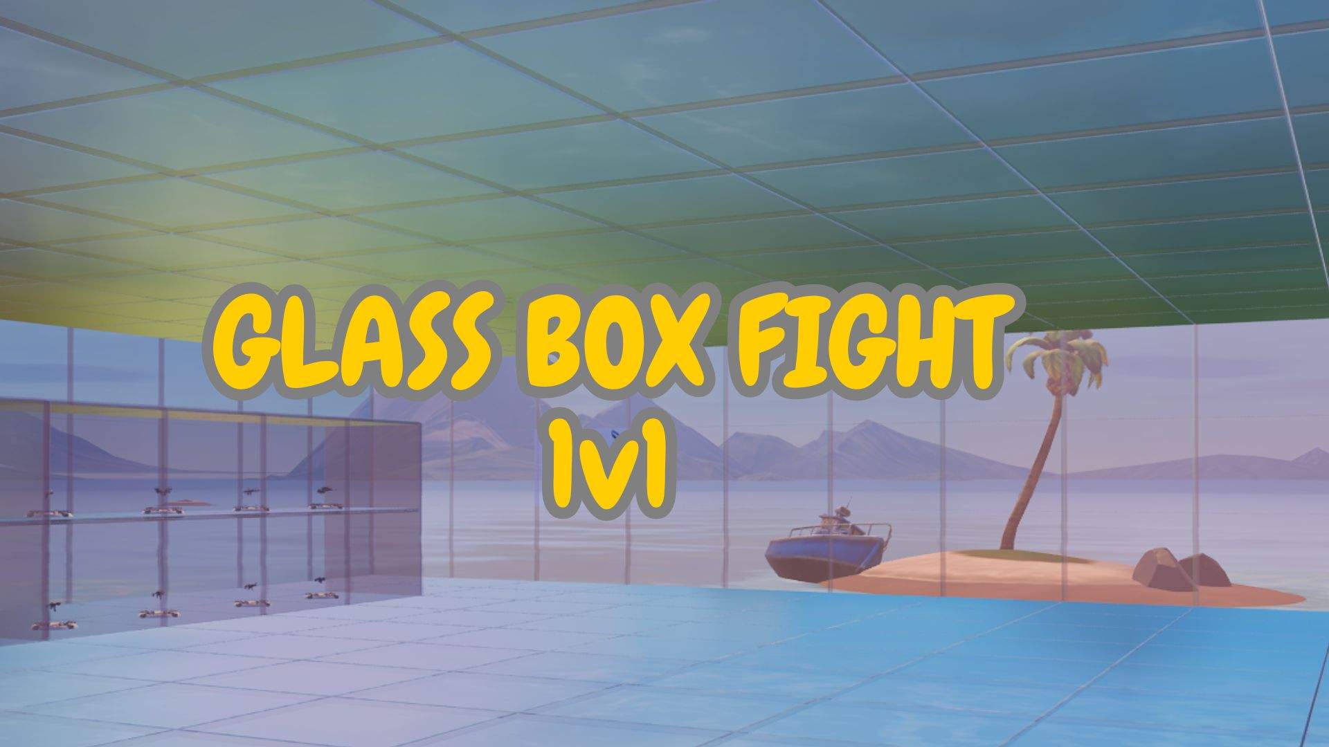 GLASS BOX FIGHT 1v1 Island New Weapons!