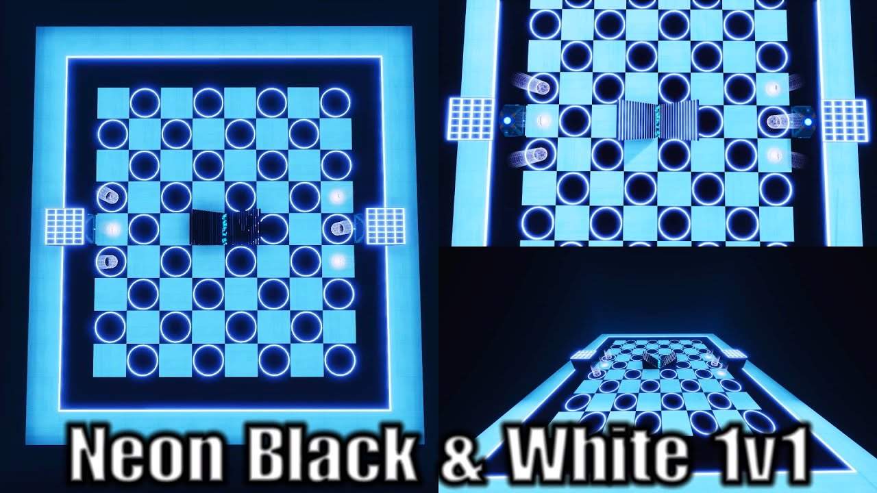 NEON BLACK/WHITE 1V1 MAP COMPLETE