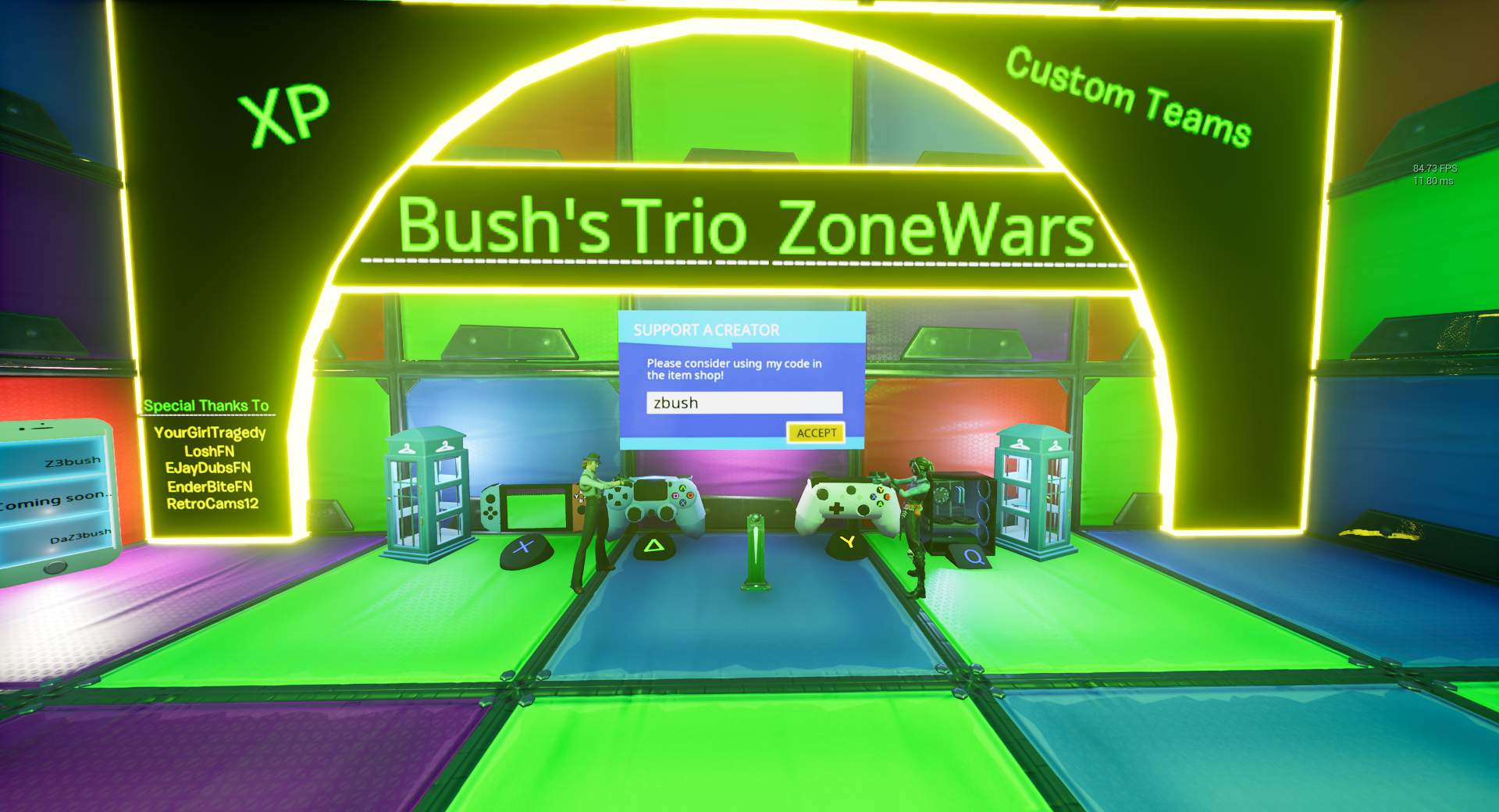 BUSH'S TRIO ZONE WARS (CUSTOM TEAMS) XP
