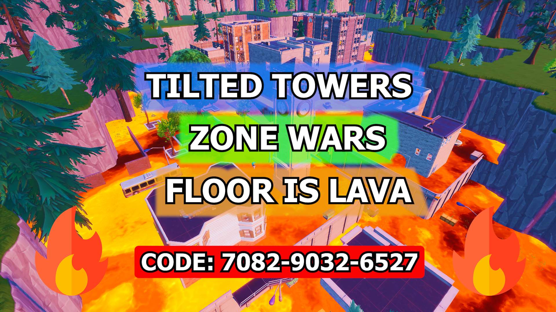 Tilted Tower Zone War Floor Is Lava Fortnite Creative Map Code Dropnite