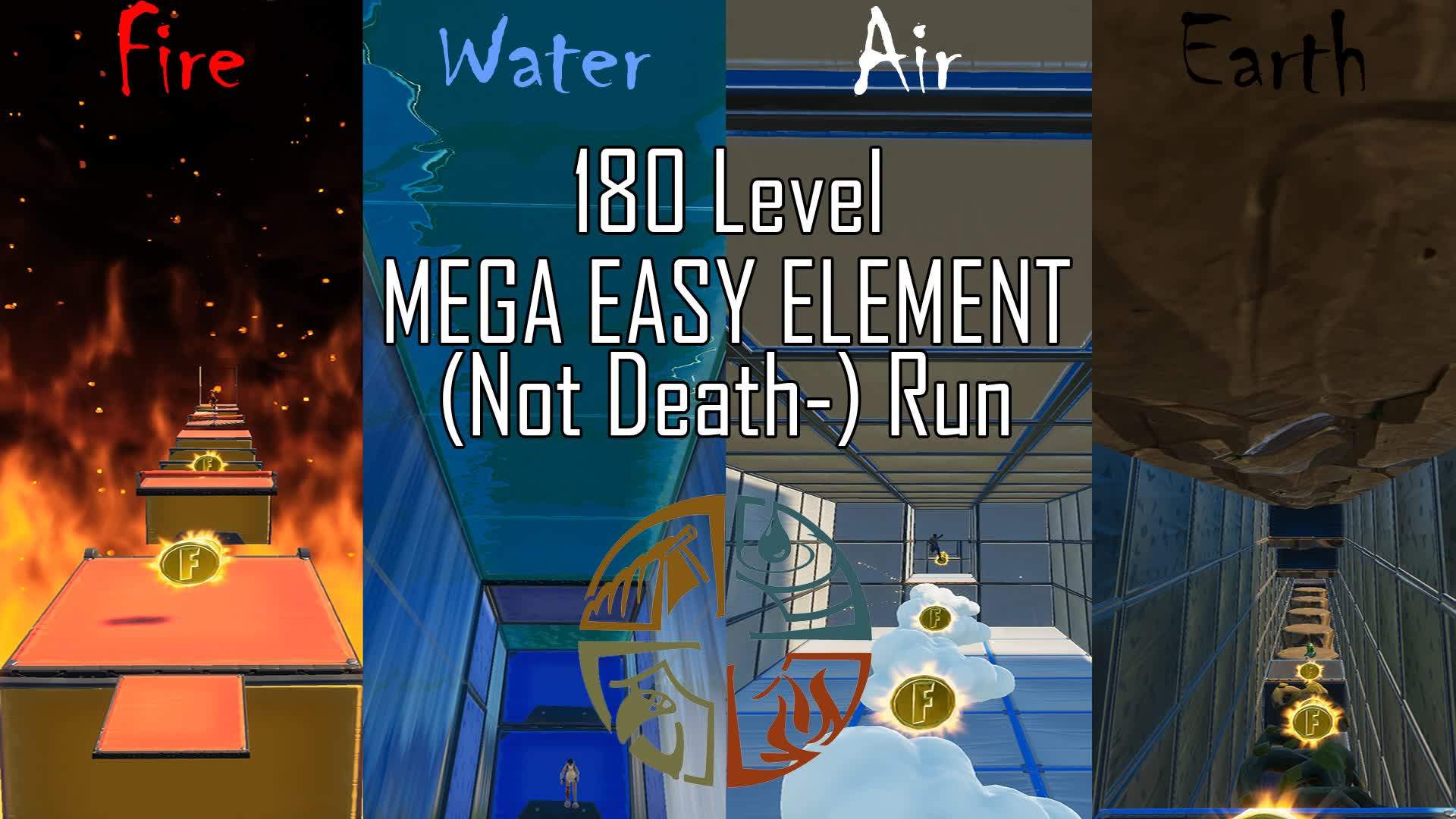 MEGA Easy Element(Not Death-)Run🌊🔥🌫🏔