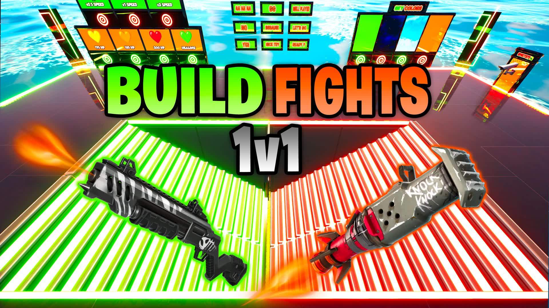 🟢1v1 Build Fights 緑黄色
