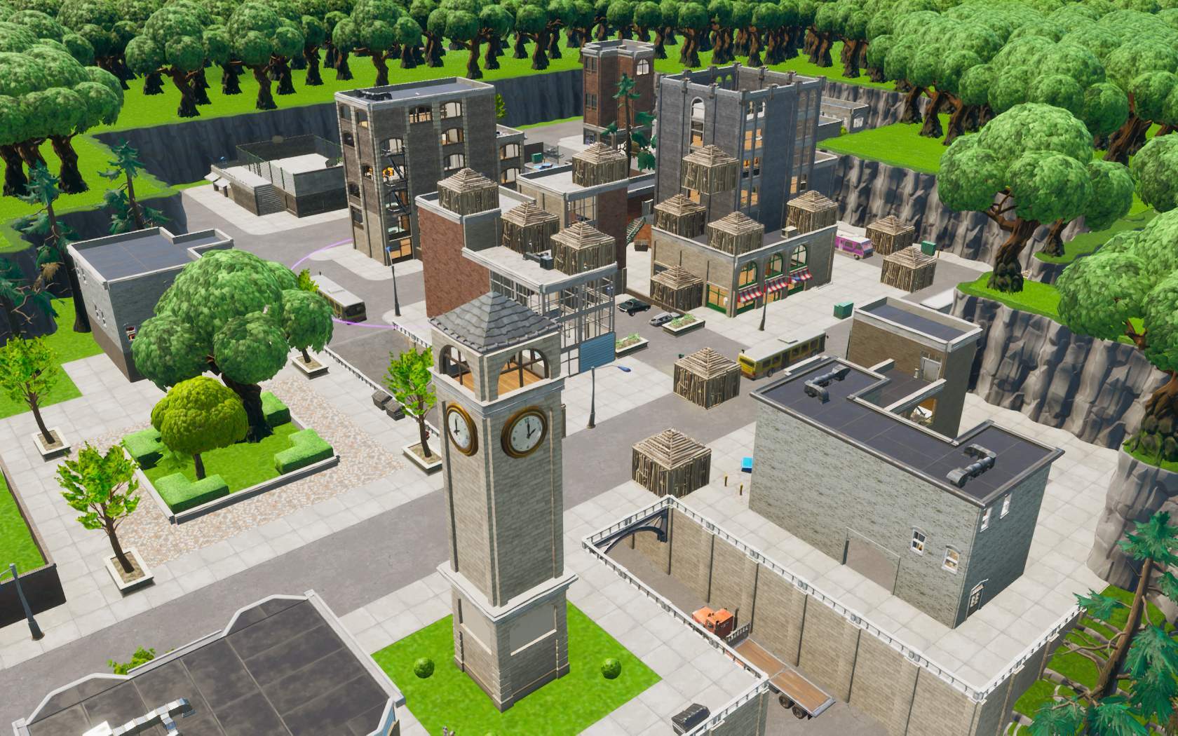 moderadamente camino alfombra tilted towers map fortnite lavandería Tiempo de día esta