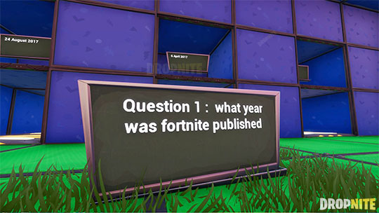 Fortnite 10 Qustion Quiz Fortnite Creative Map Code Dropnite