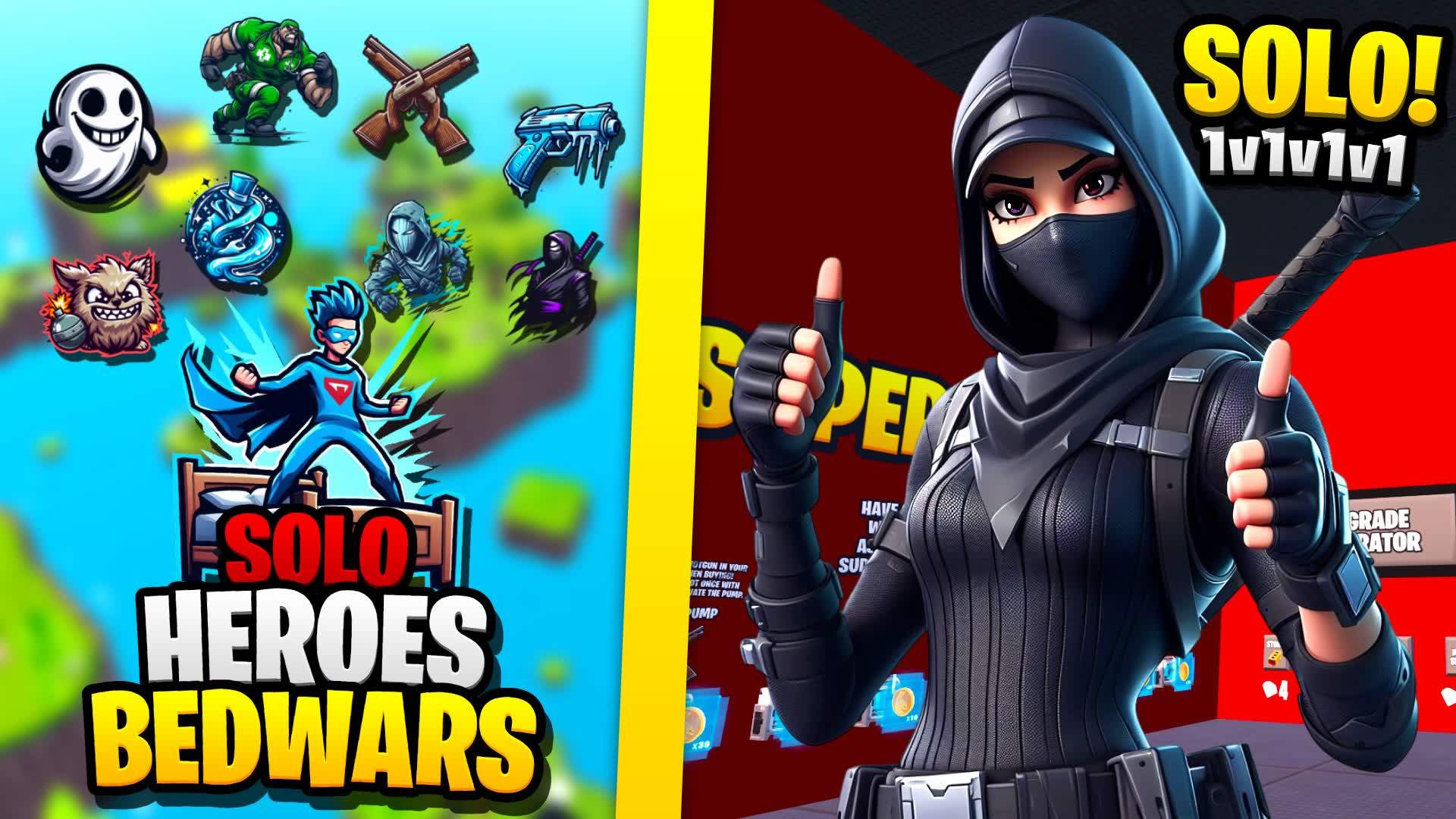 HEROES BEDWARS 🦸 - Fortnite Creative Map Code - Dropnite