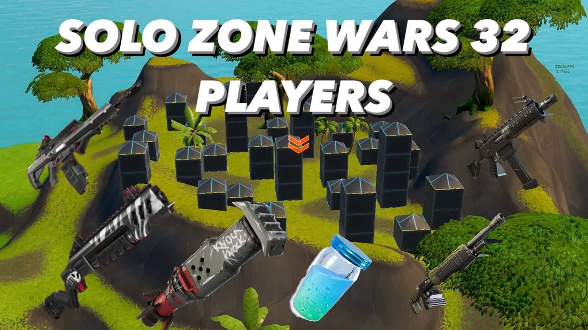 SOLO ZONE WARS 32 PLAYERS