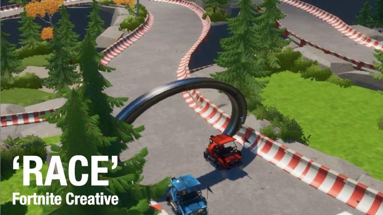 SEASIDE ROAD RACE TRACK - Fortnite Creative Map Code - Dropnite