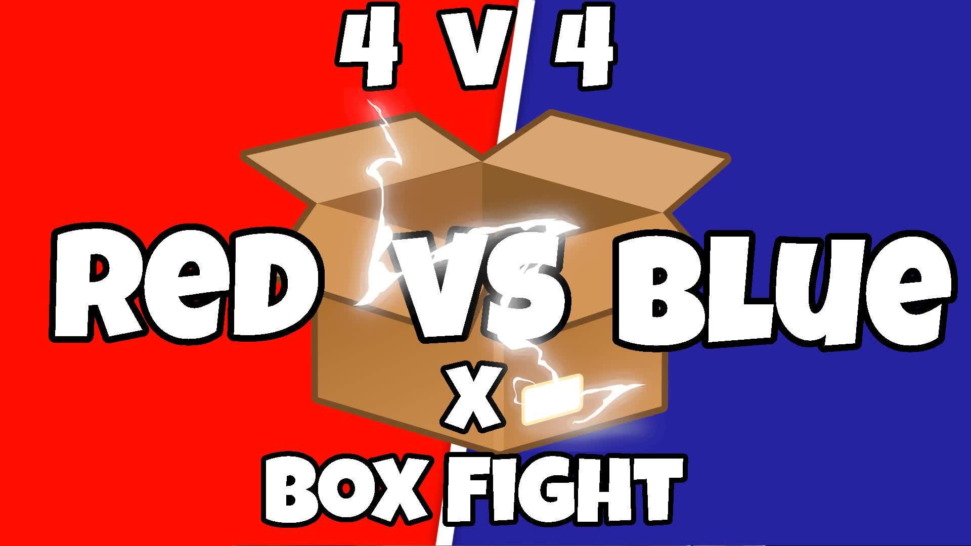 RED VS BLUE BOX FIGHT (4 v 4) 🔴🔵 📦
