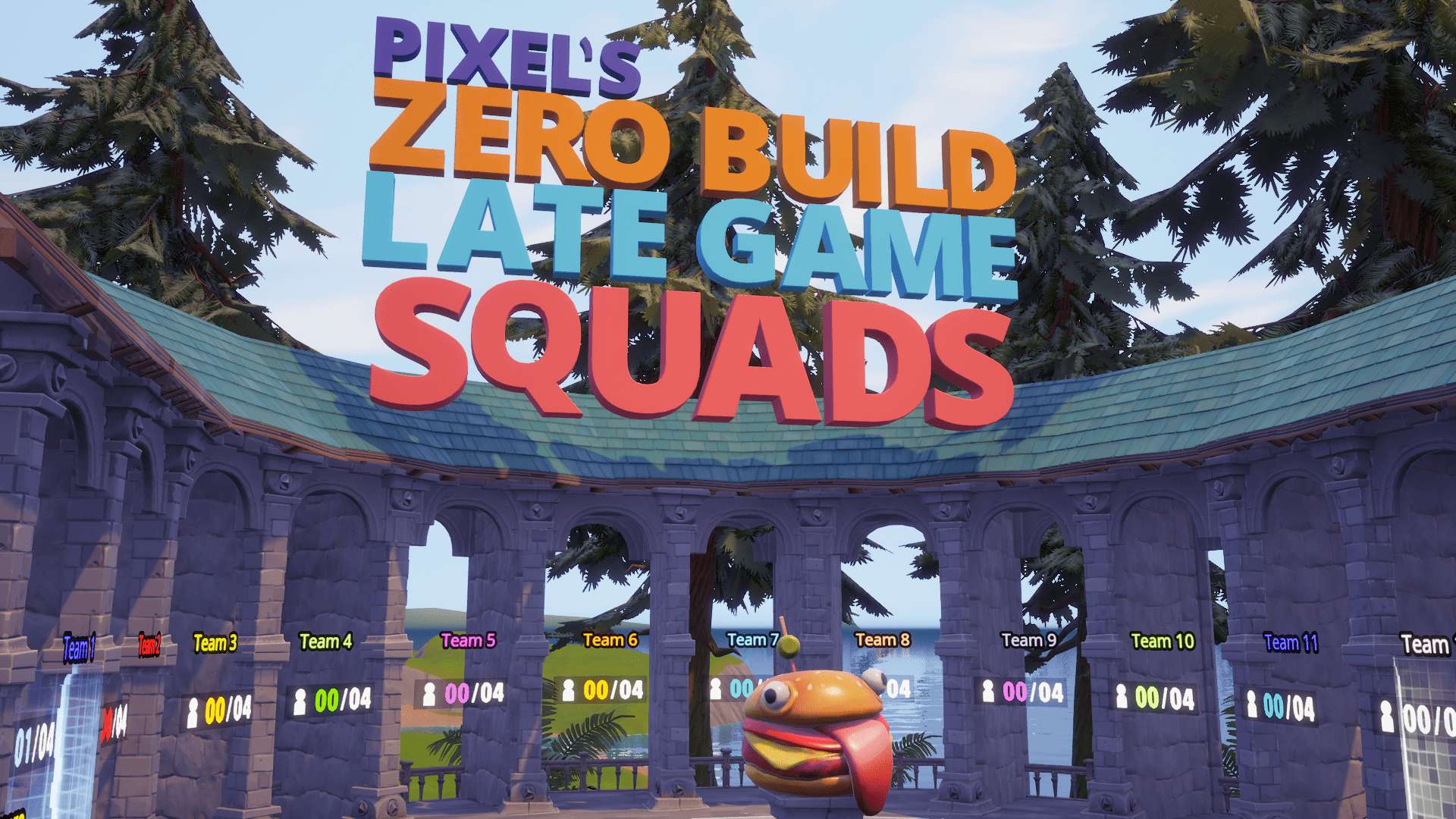 Pixel's Zero Build Late Game Squads