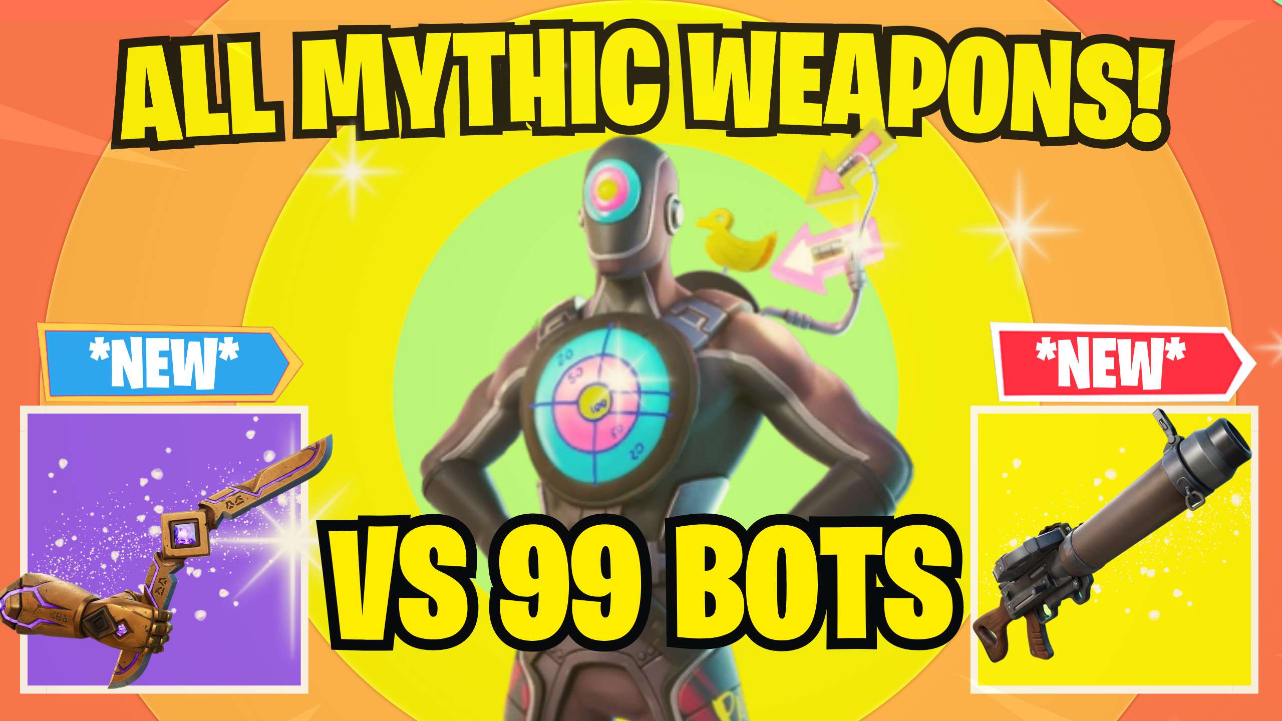 🤖 VS 99 BOTS 🤖  (ALL MYTHIC WEAPONS)