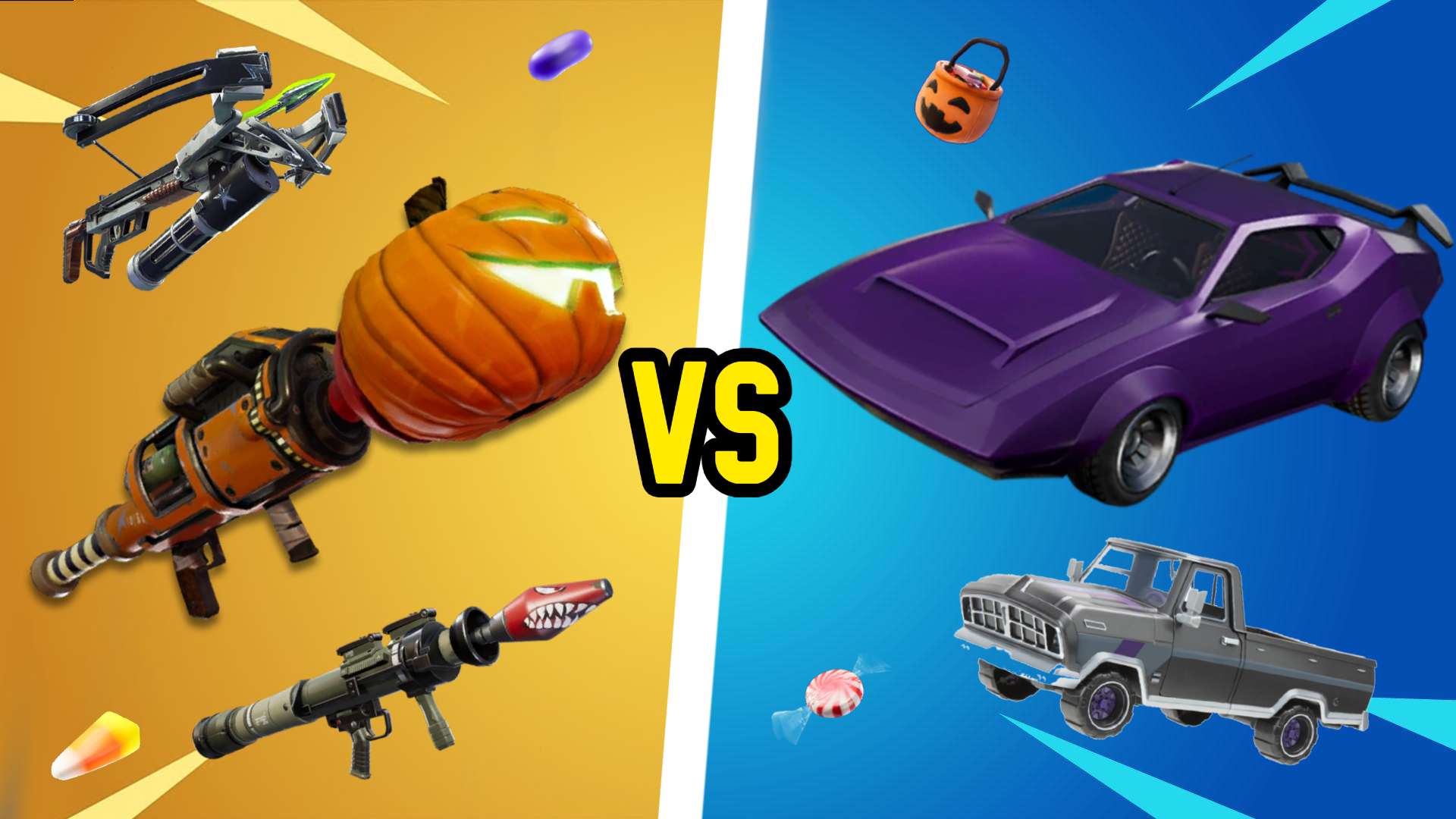 Halloween Rockets VS Cars 🎃