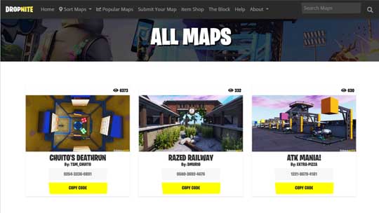 All Fortnite Creative Map Codes Fortnite Creative Codes Dropnite Com