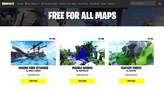 Fortnite Free For All Maps Fortnite Creative Codes Dropnite Com