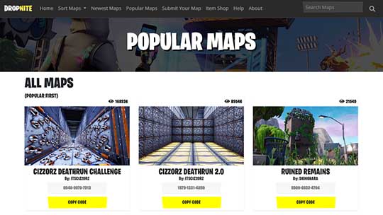 Popular Fortnite Creative Map Codes Fortnite Creative Codes